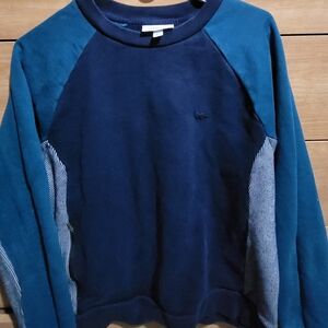 Lacoste Men's Two-Tone Blue Crewneck Sweater